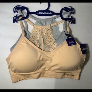 Aeropostale Bralette tan and grey comfy cool